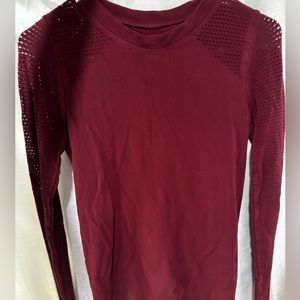 XS fabletics maroon long sleeve.